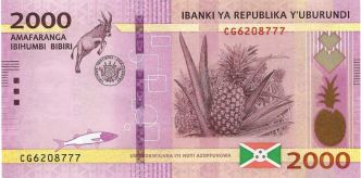 Burundi 2000 francs P52