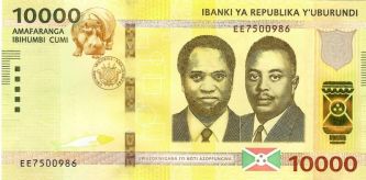 Burundi 10,000 francs P54