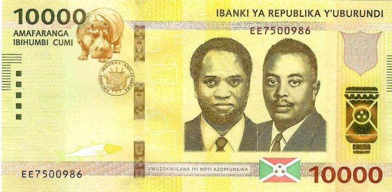 Burundi 10,000 francs P54