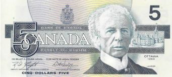 Canada, $5, P95e