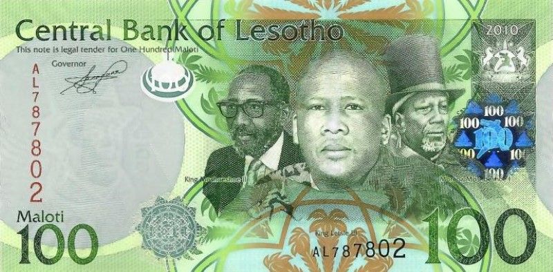 Lesotho 100 Maloti 2010