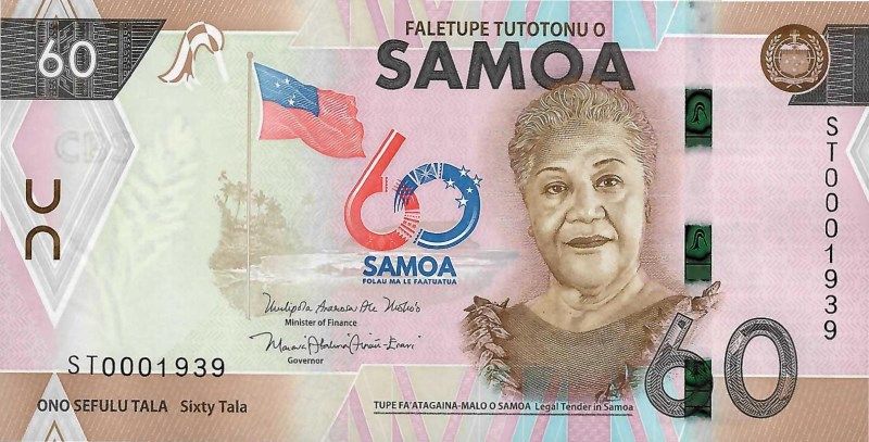 Samoa paper 60 Tala 